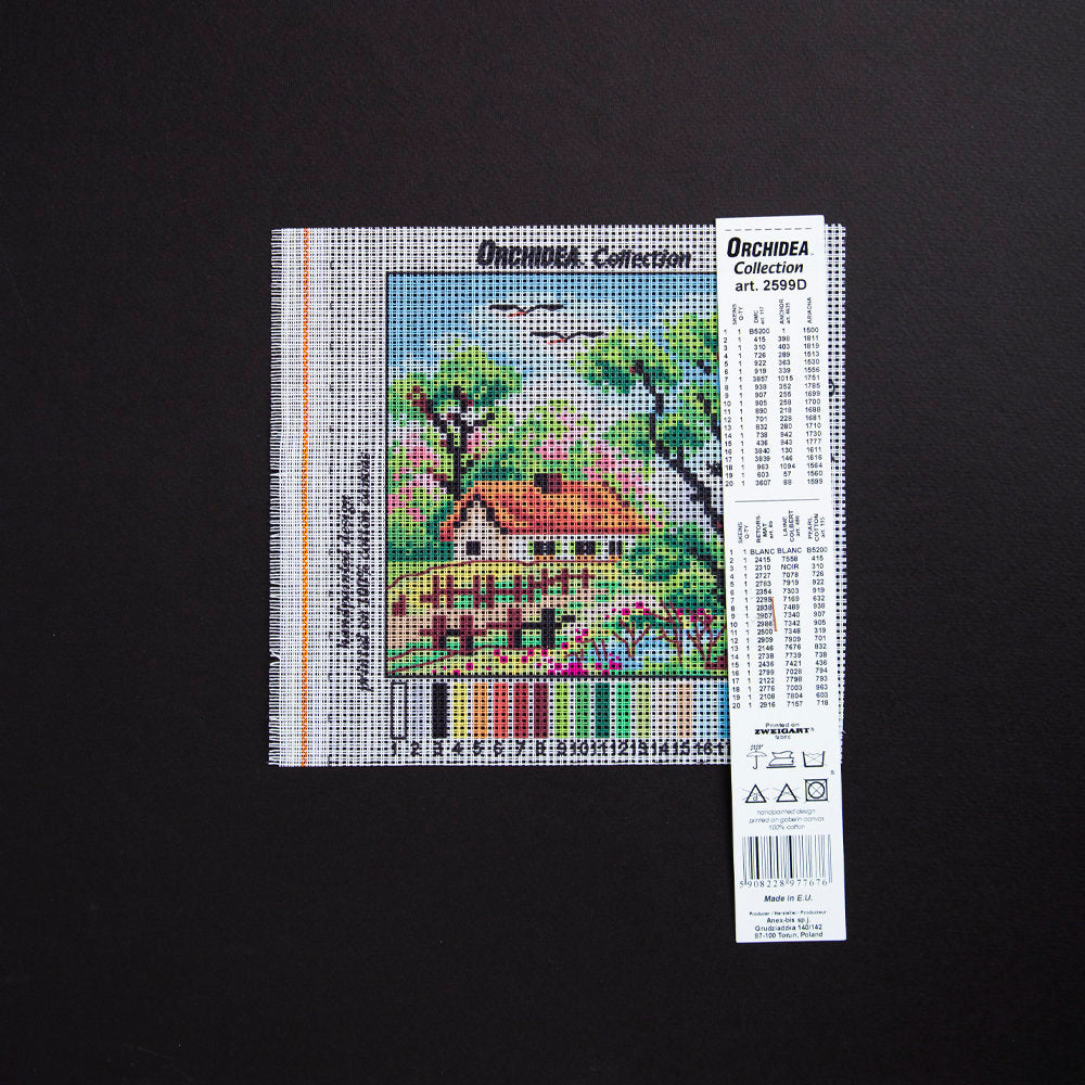 ORCHİDEA 15x15 cm Bahar Baskılı Goblen 2599D